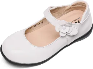 WUIWUIYU Little Big Girl's Mary Jane Shiny School Uniform Shoes Casual Dress Ballet Flats